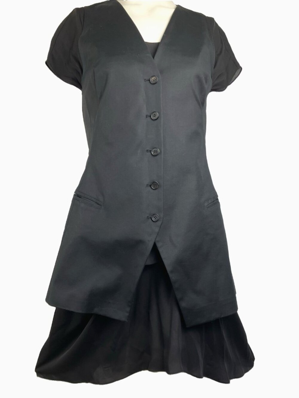 Xs Morgane Le Fay Layered Tunic Or Mini Dress Vest Waist Strap Goth Wicca
